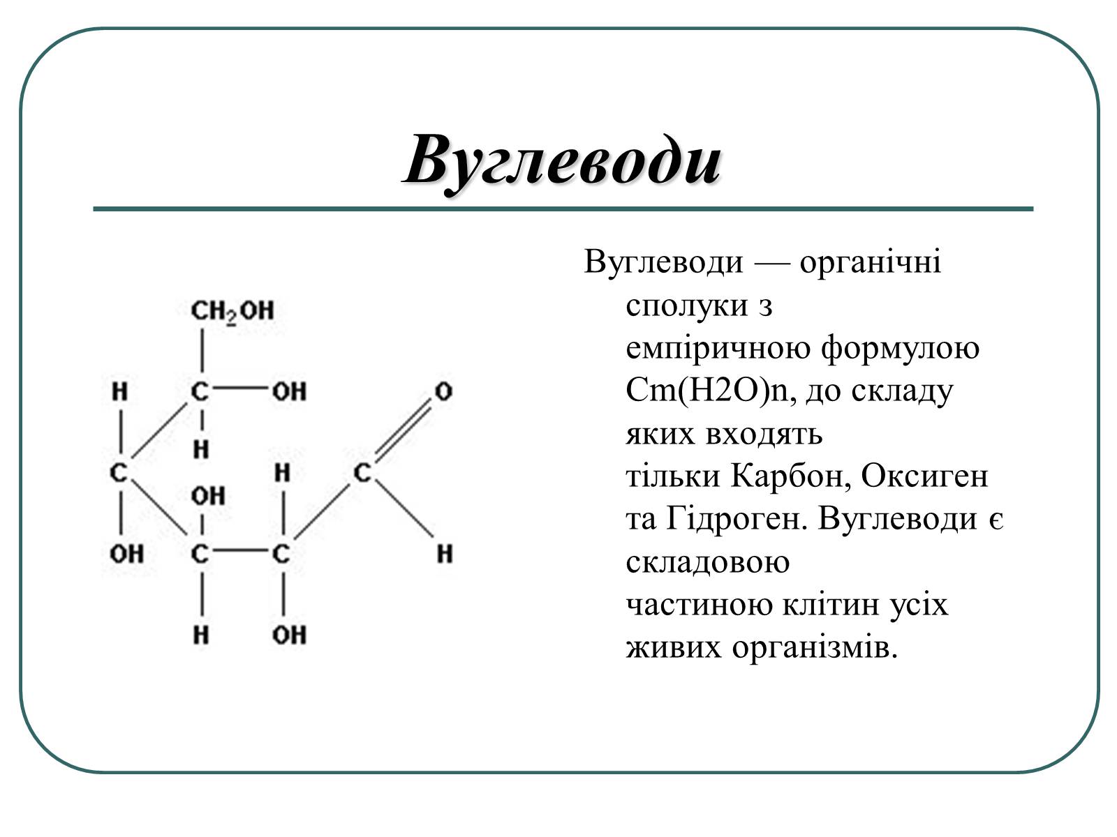 Презентація на тему «Вуглеводи як компоненти їжі, їх роль у житті людини» (варіант 16) - Слайд #1