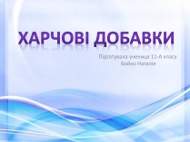 Презентація на тему «Харчові добавки» (варіант 14)