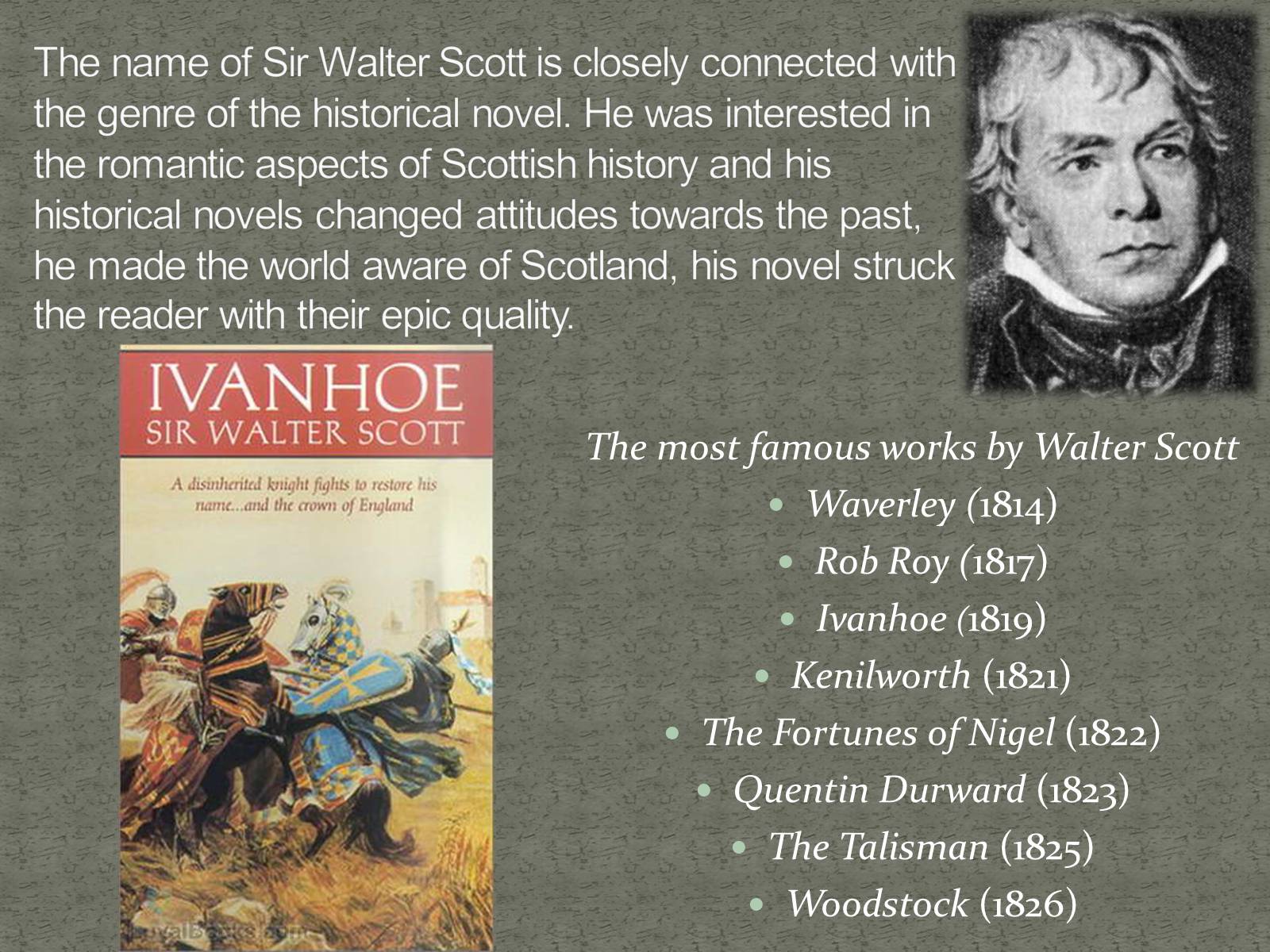 Презентація на тему «Sir Walter Scott» - Слайд #4