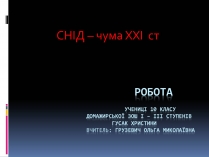 Презентація на тему «СНІД» (варіант 14)