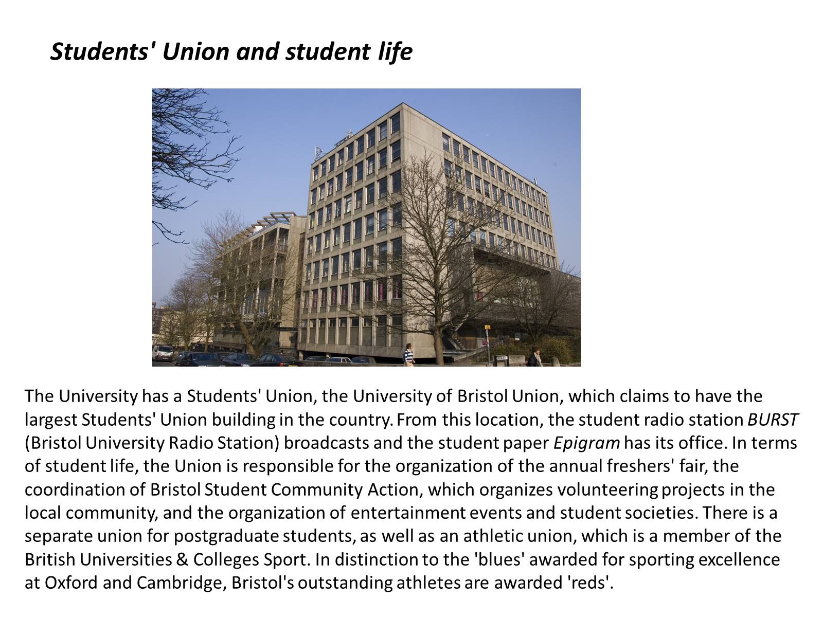 Презентація на тему «University of Bristol» - Слайд #3
