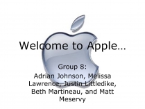 Презентація на тему «Welcome to Apple…»