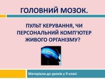 Презентація на тему «Головний мозок» (варіант 2)