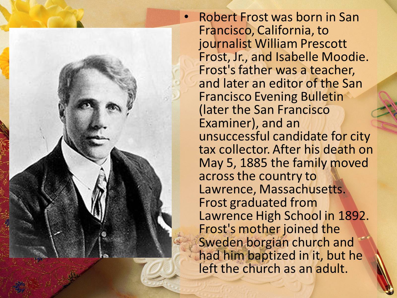 Презентація на тему «ROBERT LEE FROST» - Слайд #3