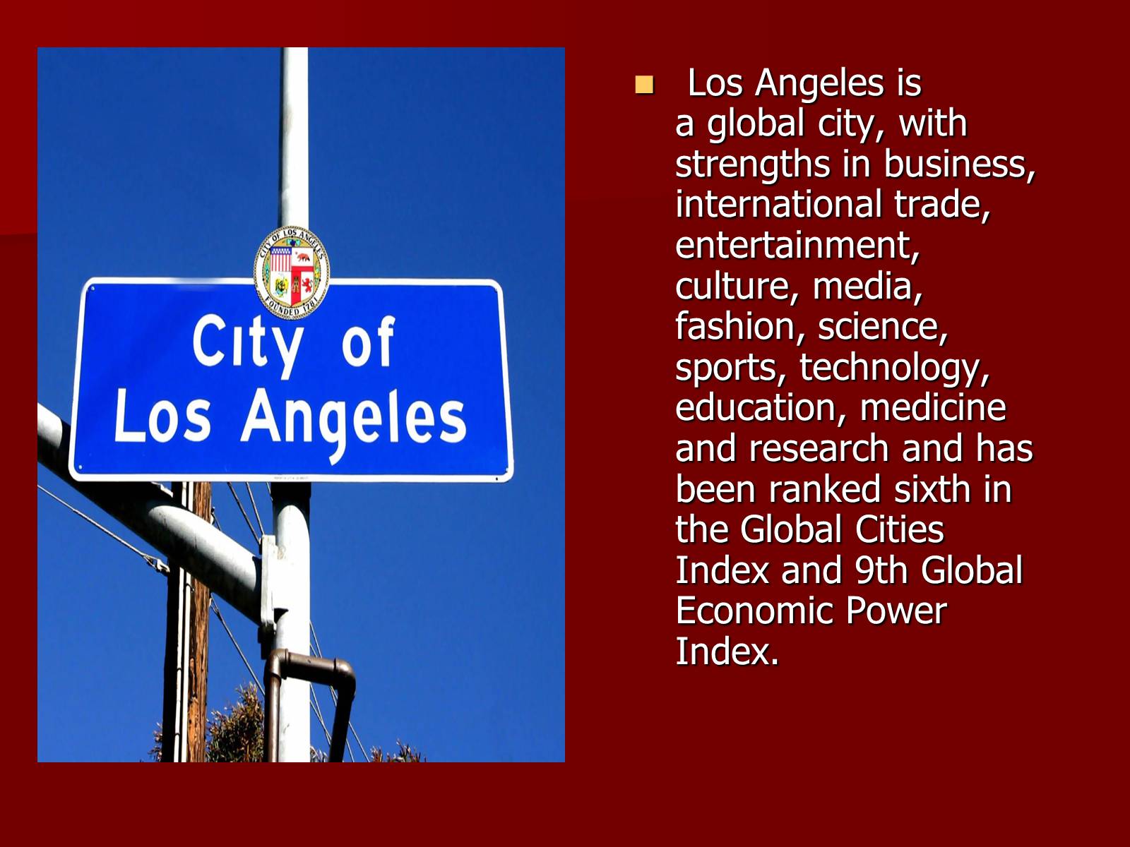 Презентація на тему «Los Angeles» (варіант 1) - Слайд #5