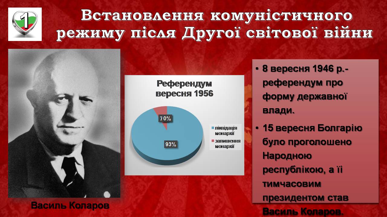 Презентація на тему «Республіка Болгарія 1945 - наш час» - Слайд #5