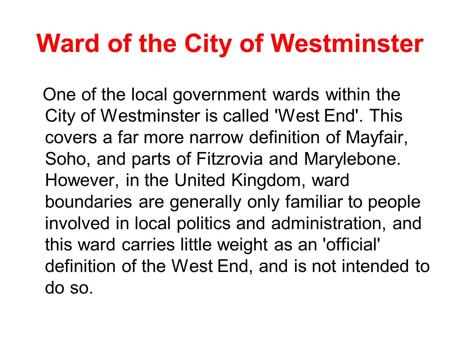 Презентація на тему «The West End of London» - Слайд #5