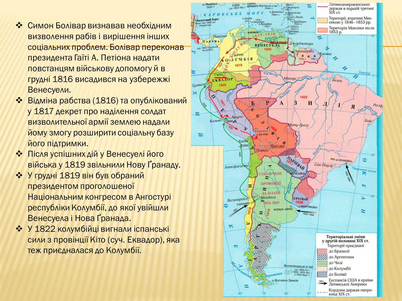 Презентація на тему «Утворення незалежних держав в Латинській Америці» - Слайд #18