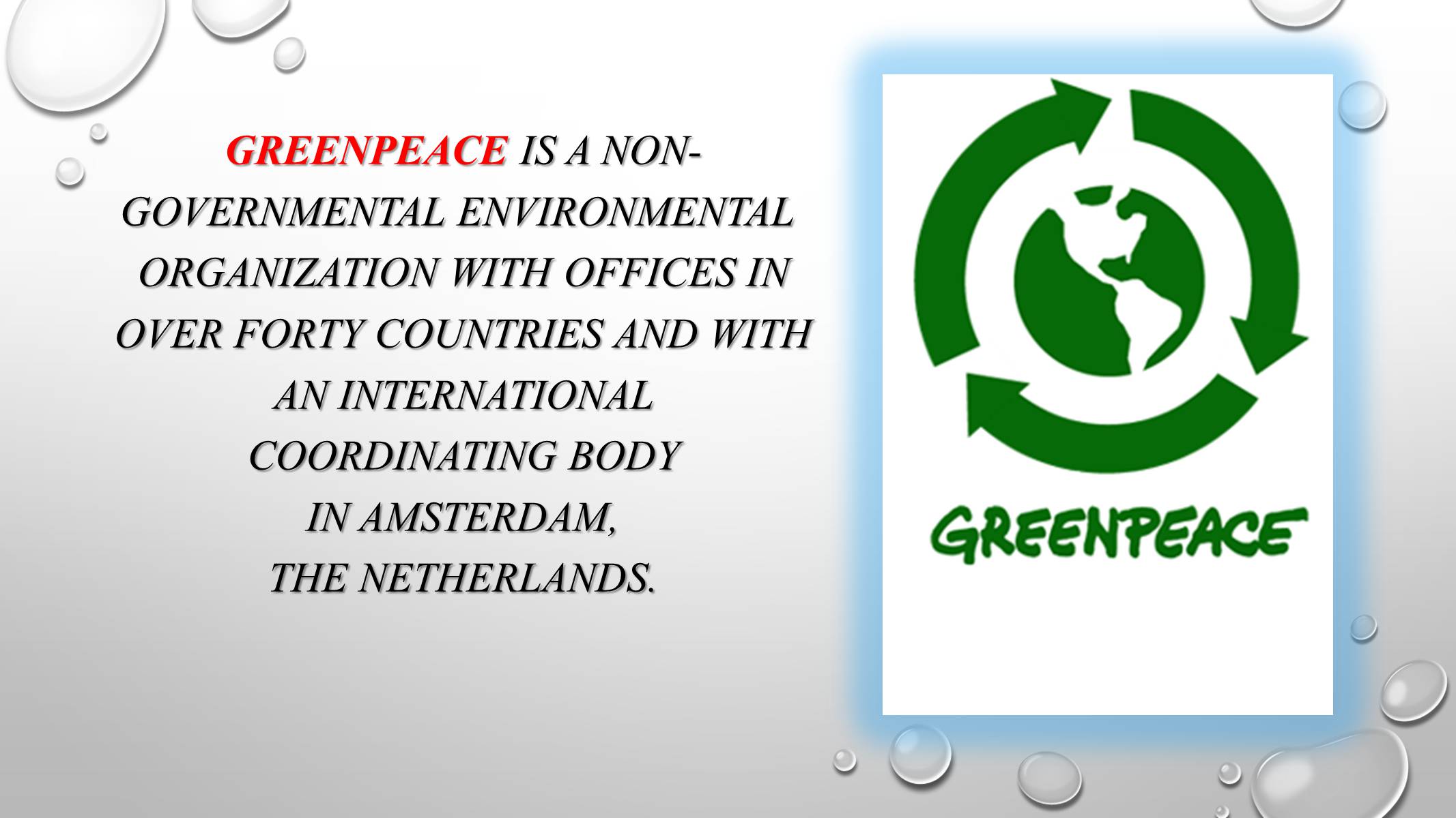 Презентація на тему «Greenpeace» (варіант 2) - Слайд #2