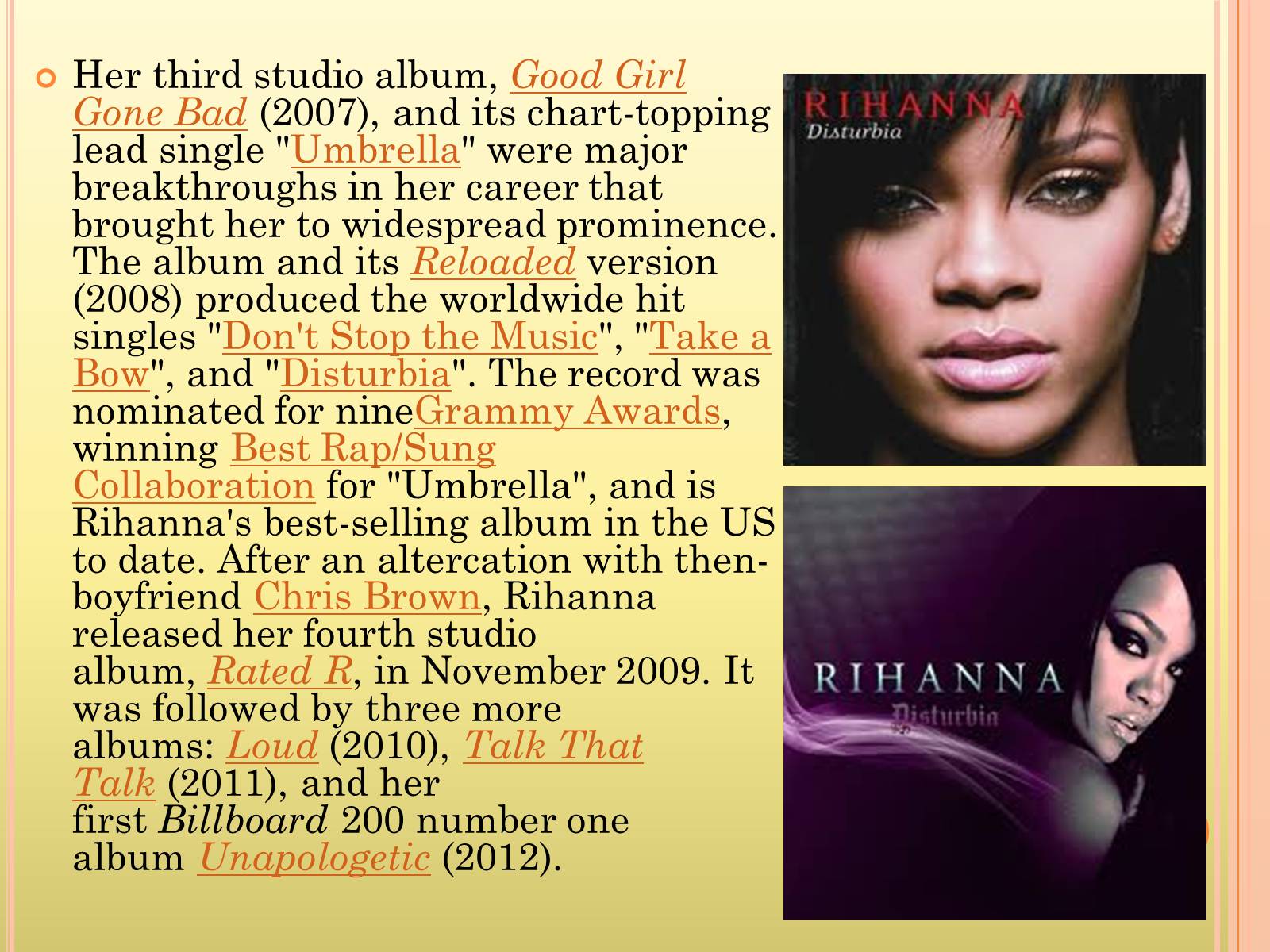 Презентація на тему «Rihanna» - Слайд #4
