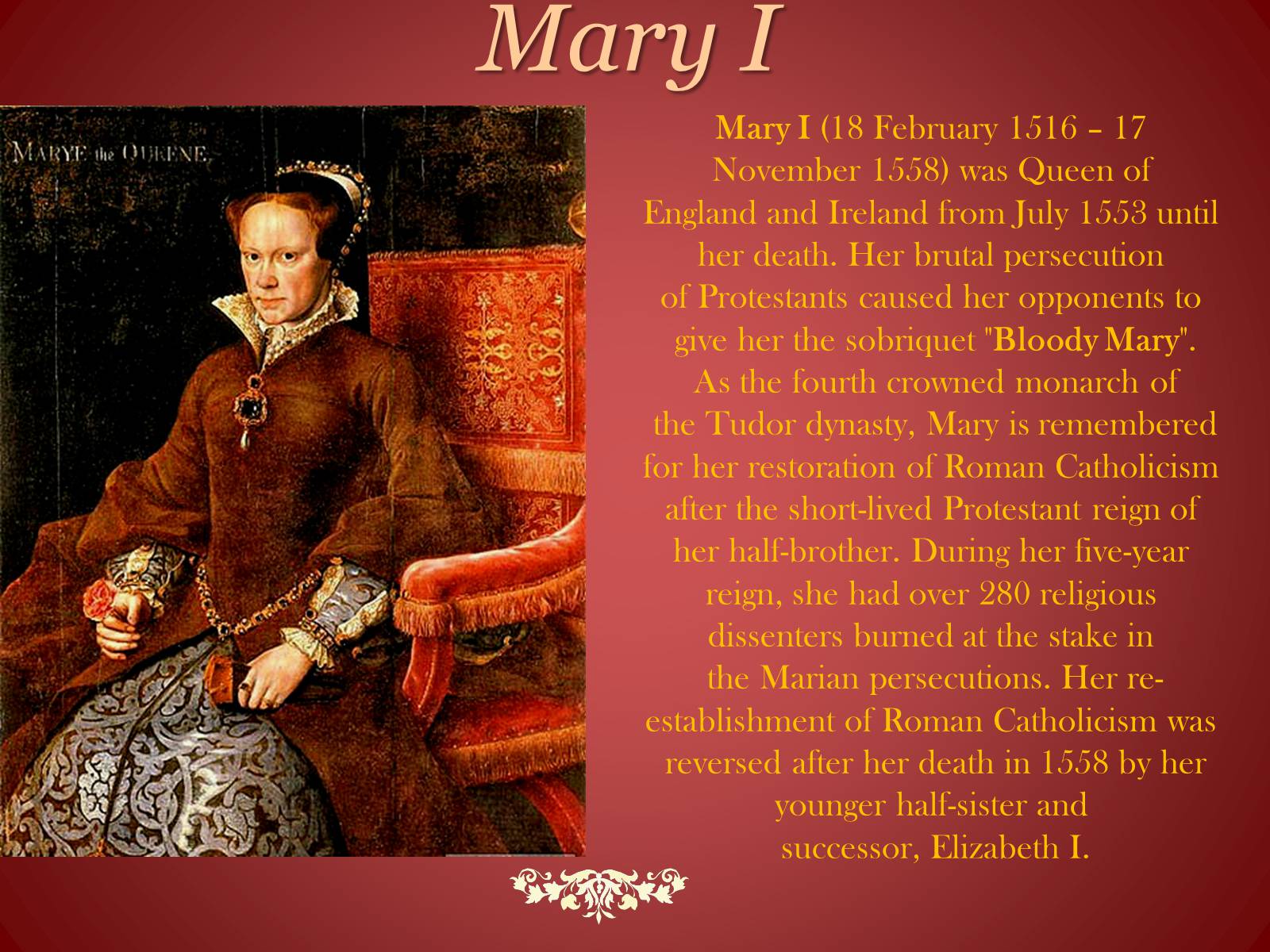 Презентація на тему «Elizabeth I Tudor» - Слайд #11