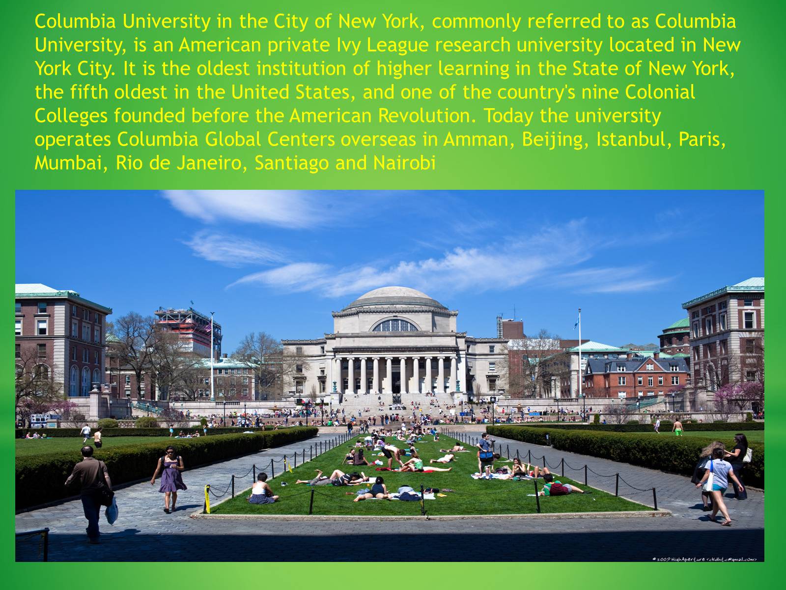 Презентація на тему «Columbia University» - Слайд #2