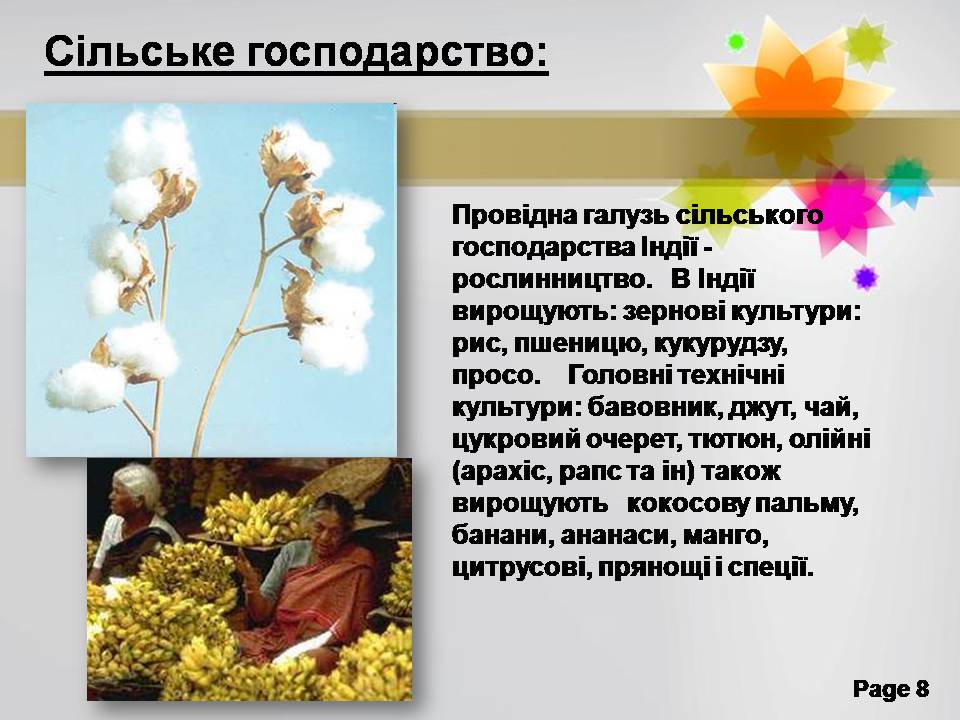 Презентація на тему «Господарство Індії» - Слайд #8