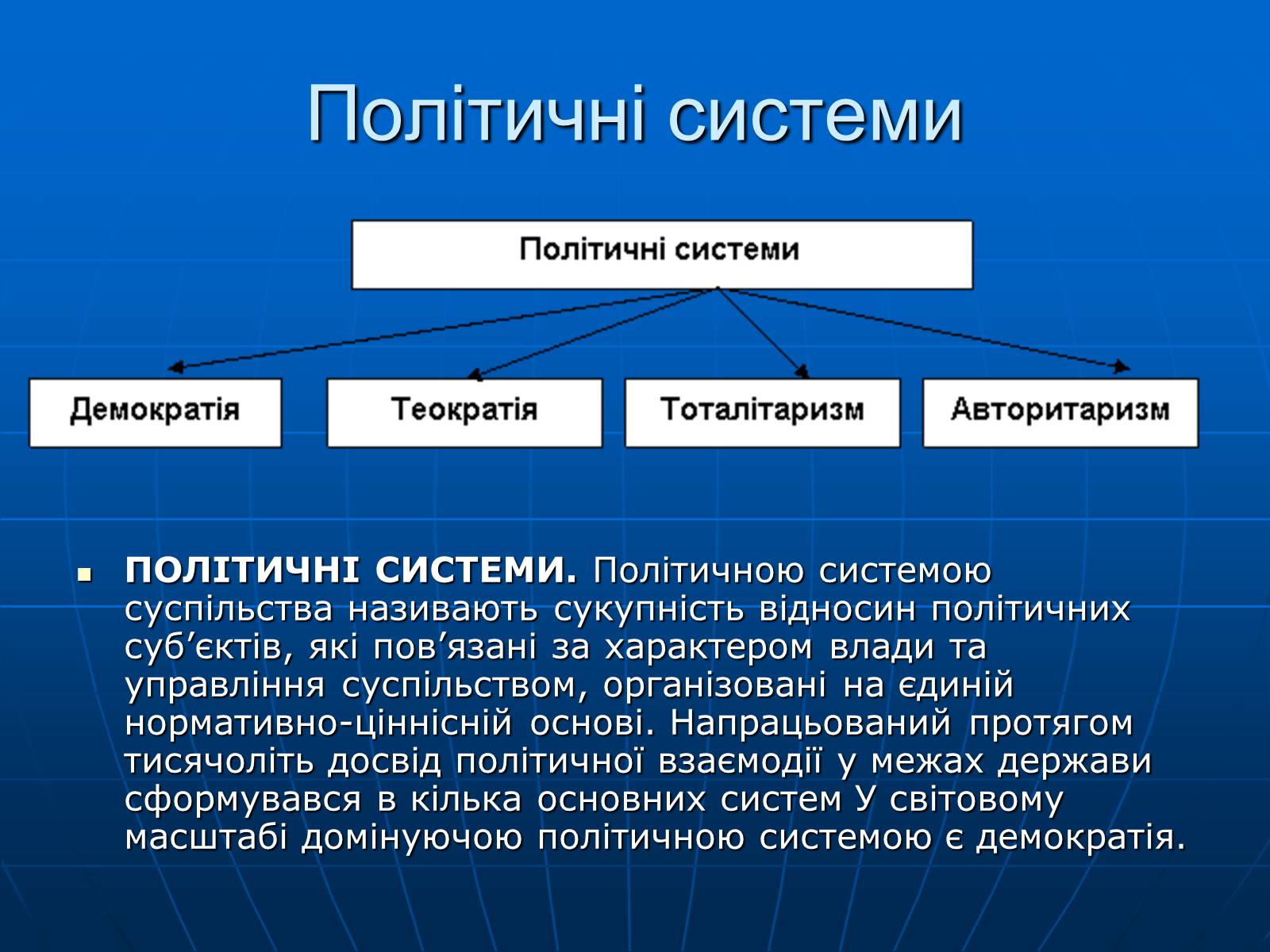 Презентація на тему «Політичні та економічні системи країн» - Слайд #2