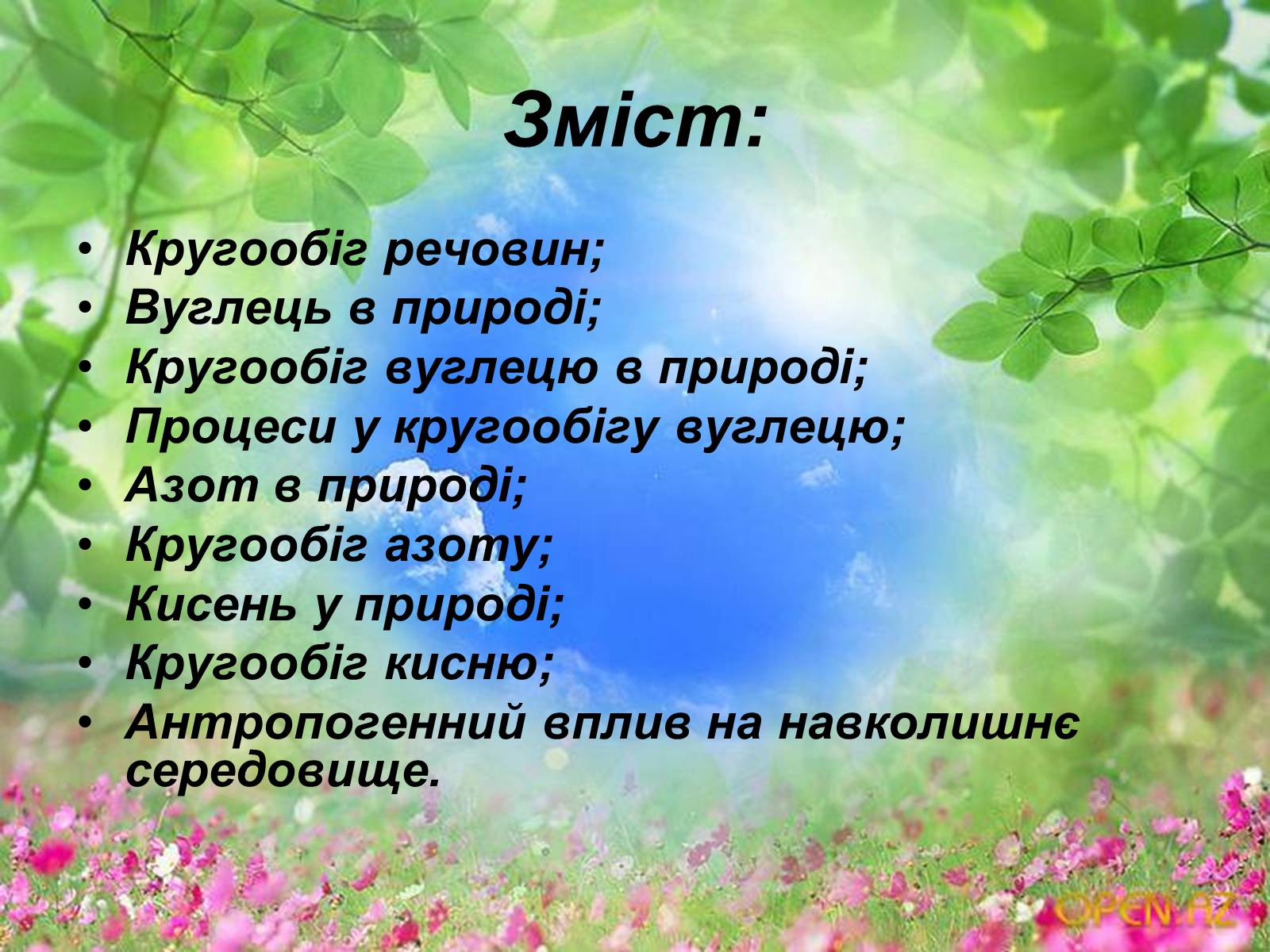 Презентація на тему «Схеми колообігу основних речовин у природі» - Слайд #2