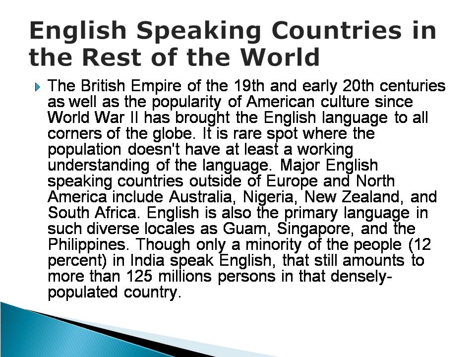 Презентація на тему «English in the World» - Слайд #8