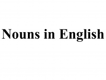 Презентація на тему «Nouns in English»