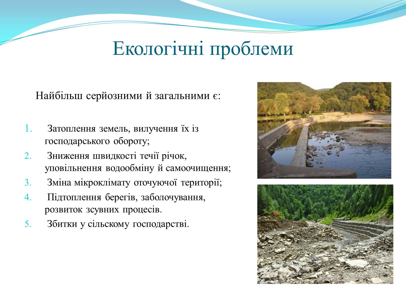 Презентація на тему «Екологічні проблеми ГЕС і можливі варіанти розв&#8217;язку» - Слайд #4