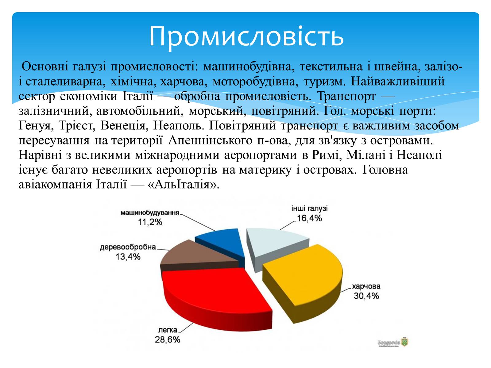 Презентація на тему «Італія» (варіант 28) - Слайд #7