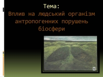 Презентація на тему «Вплив на людський організм антропогенних порушень біосфери»