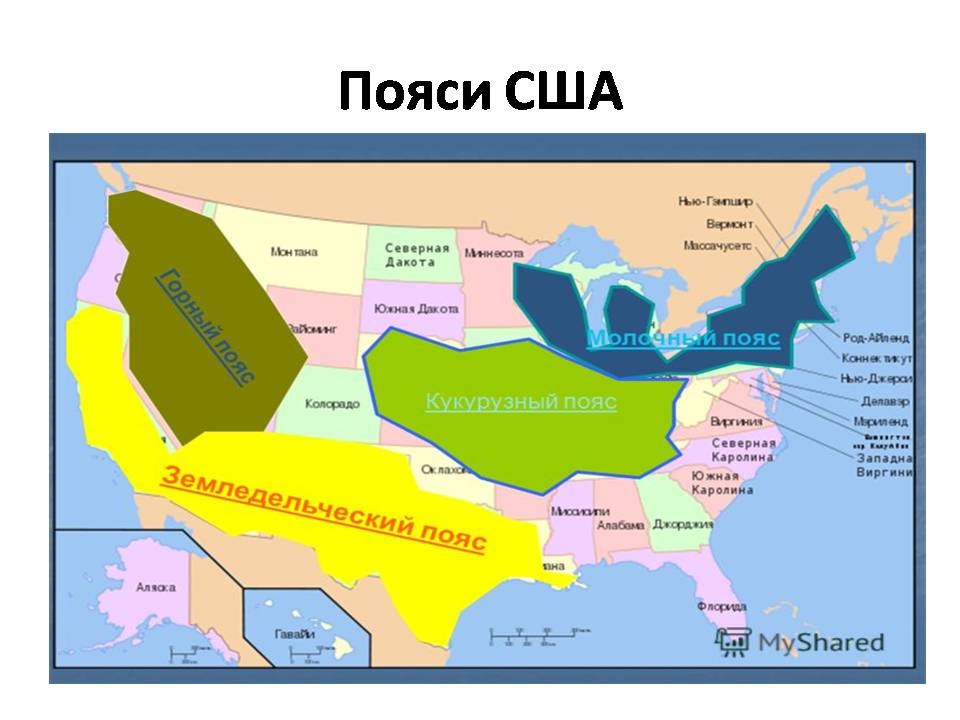 Карта сх сша