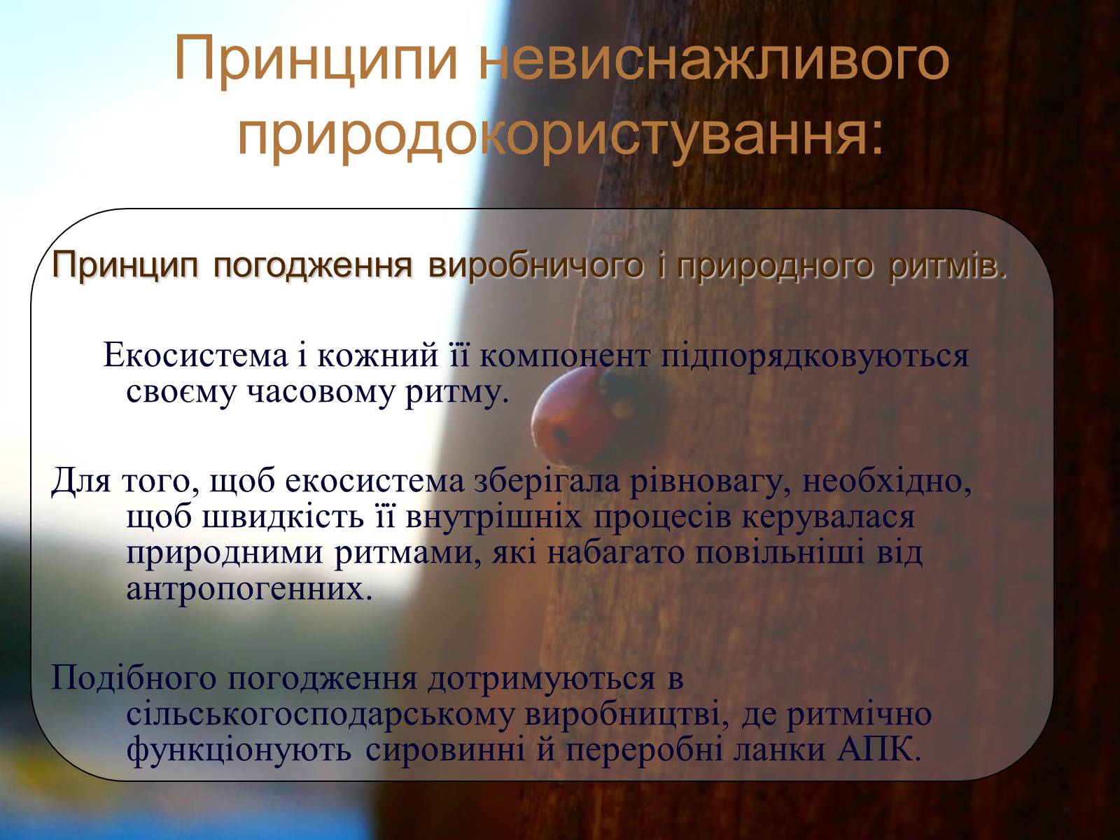 Презентація на тему «Невиснажливе природокористування» - Слайд #9