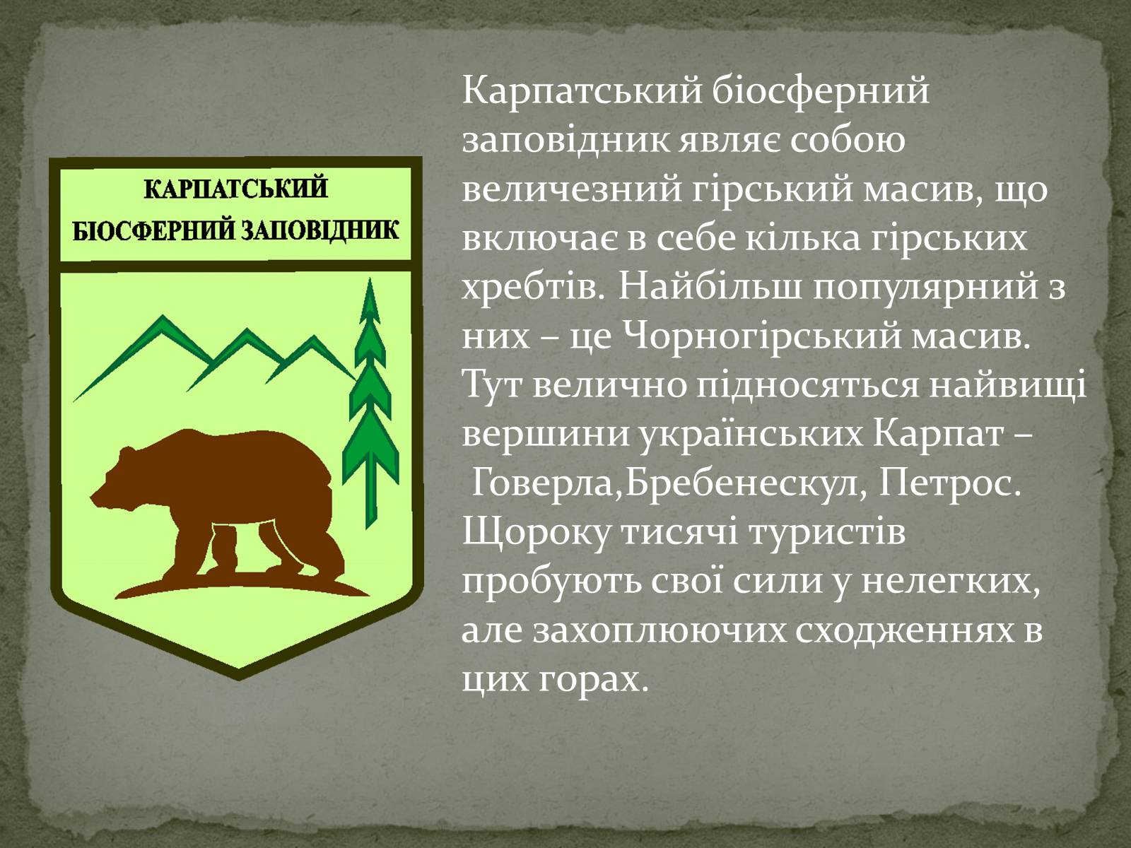 Презентація на тему «Карпатський біосферний заповідник» (варіант 3) - Слайд #5