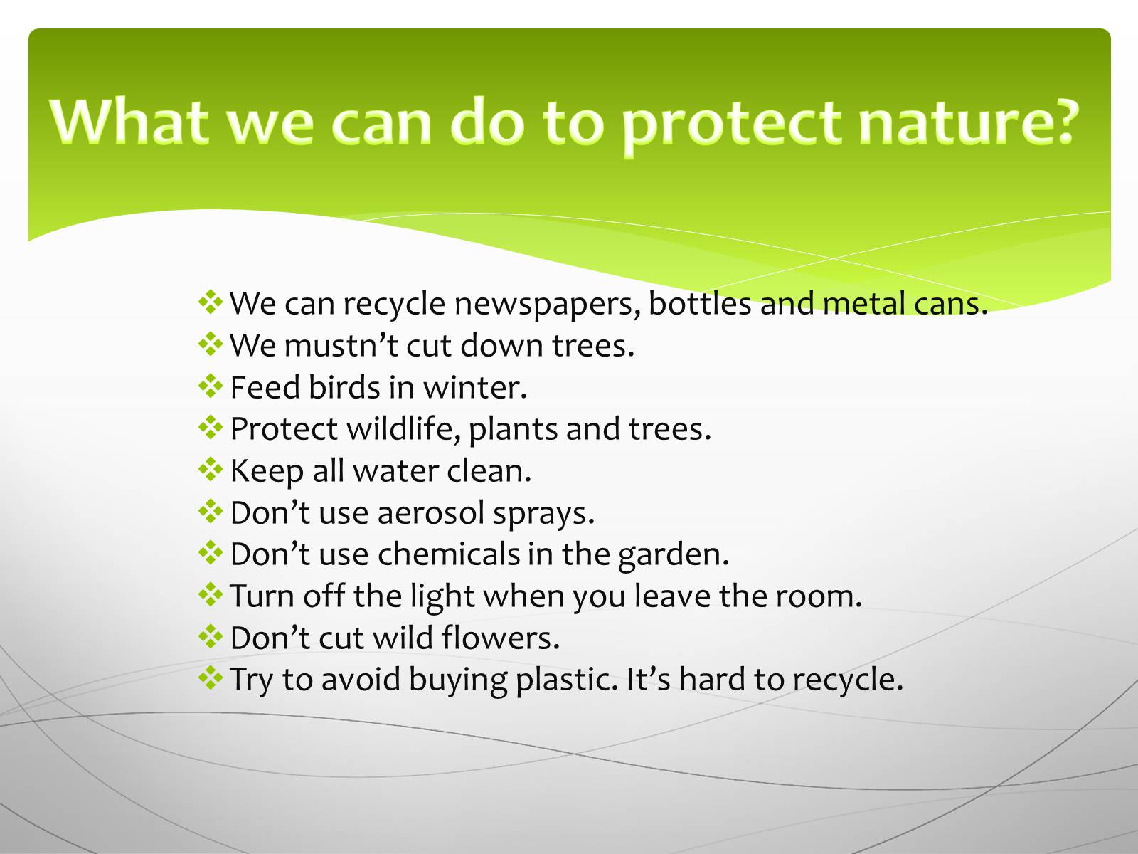 Презентація на тему «Environmental protection» (варіант 4) - Слайд #12