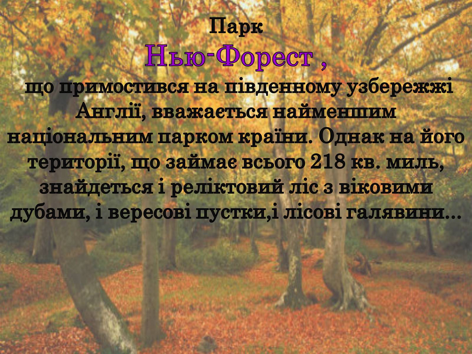 Презентація на тему «Природні парки Великобританії» - Слайд #16