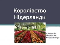 Презентація на тему «Королівство Нідерланди» (варіант 1)