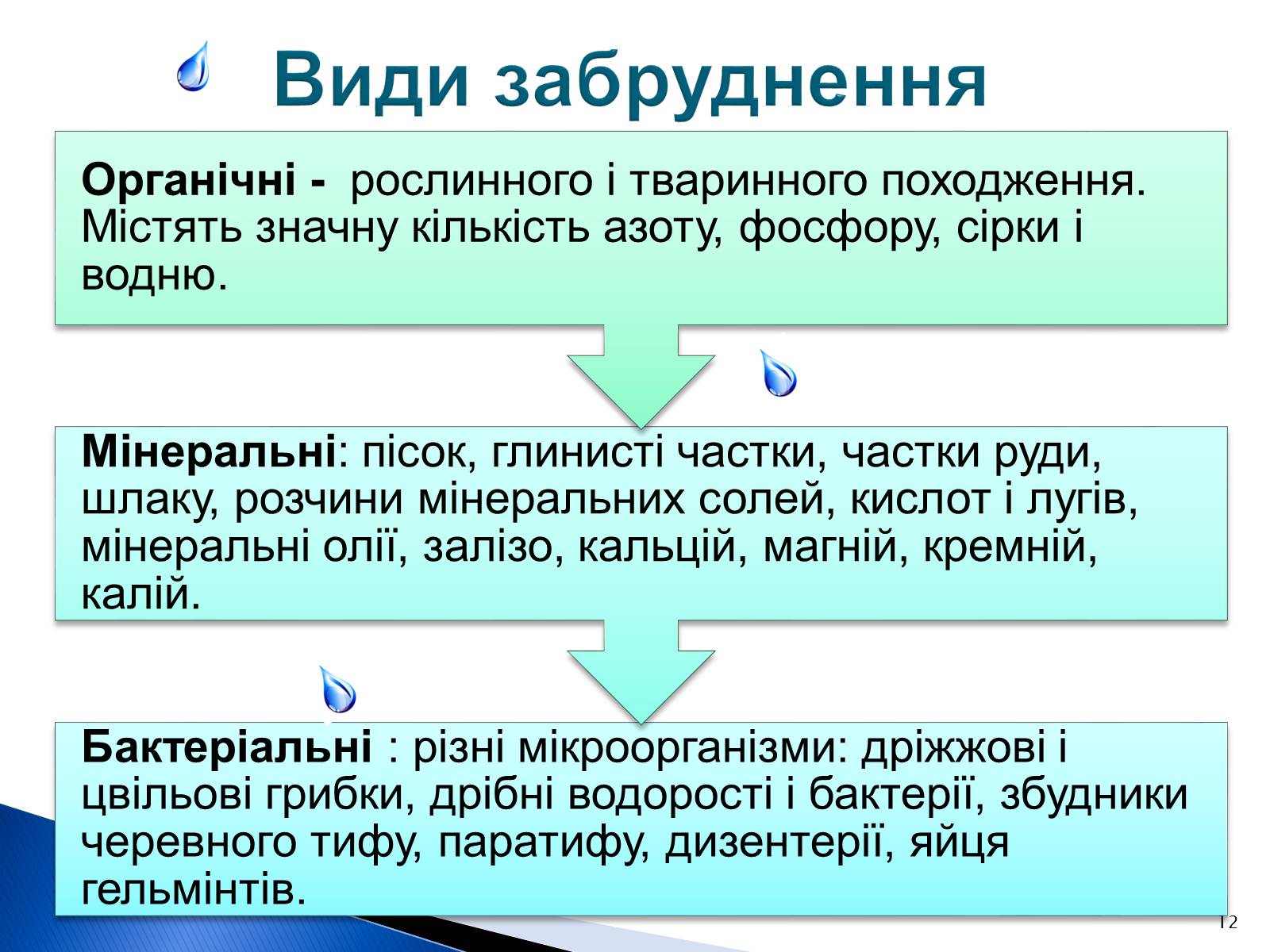 Презентація на тему «Природоохоронні ІТ та перспективи розвитку в розв&#8217;язанні проблеми забруднення водних ресурсів» - Слайд #12