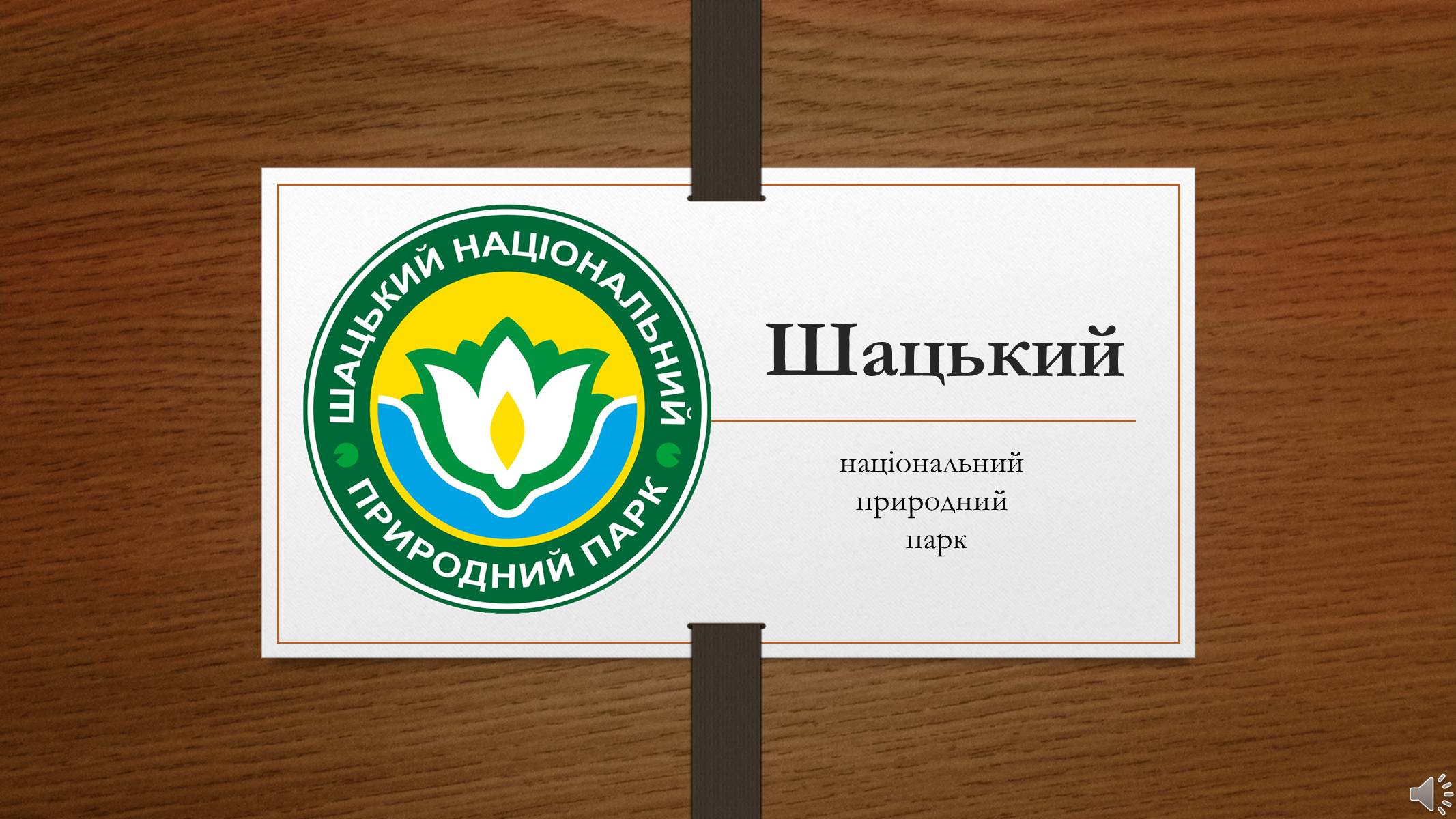 Презентація на тему «Шацький національний природний парк» (варіант 1) - Слайд #1