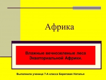 Презентація на тему «Африка» (варіант 16)