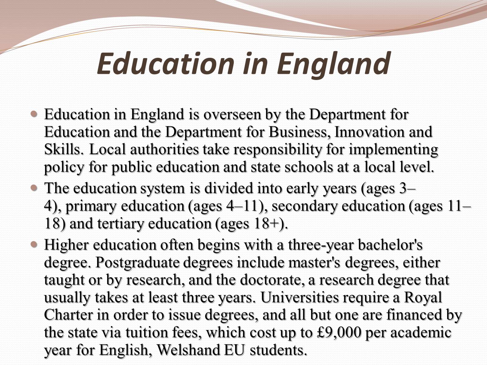 England education system