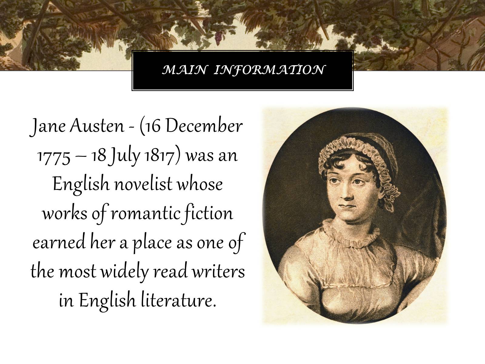 Презентація на тему «Jane Austen» (варіант 1) - Слайд #2