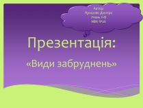 Презентація на тему «Види забруднень» (варіант 2)