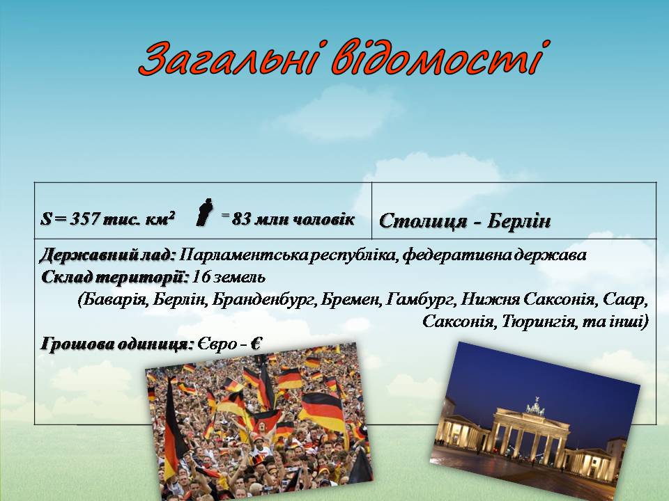 Презентація на тему «Федеративна республіка Німеччина» (варіант 12) - Слайд #3