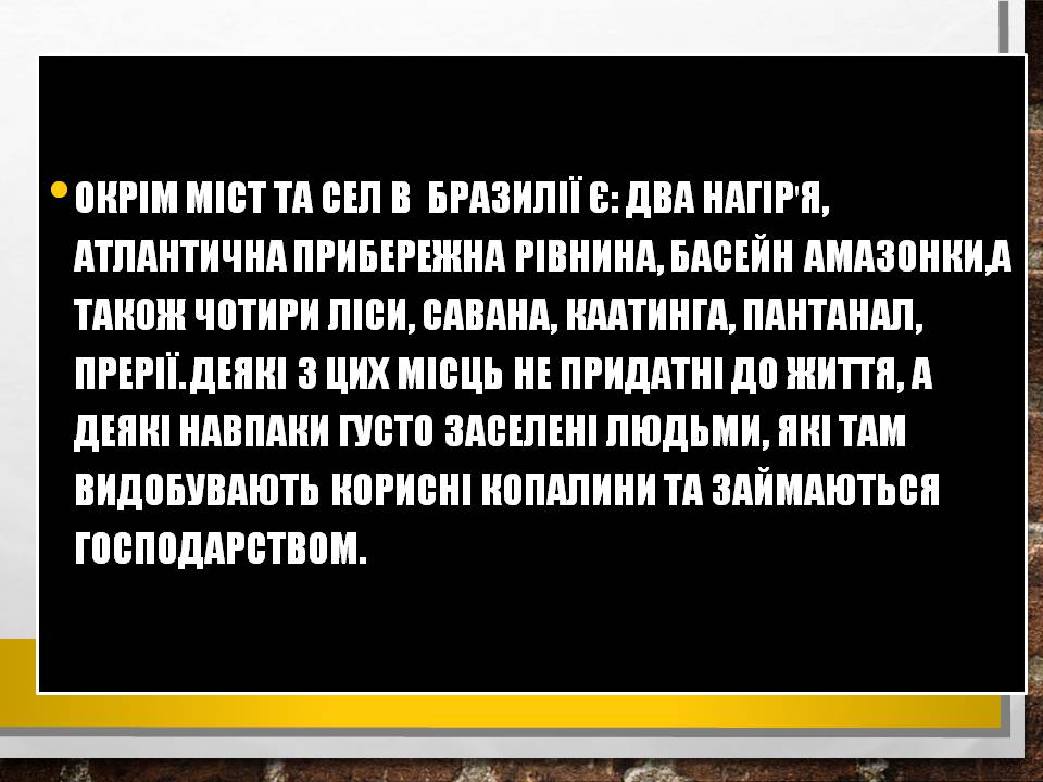 Презентація на тему «Бразилія» (варіант 19) - Слайд #10