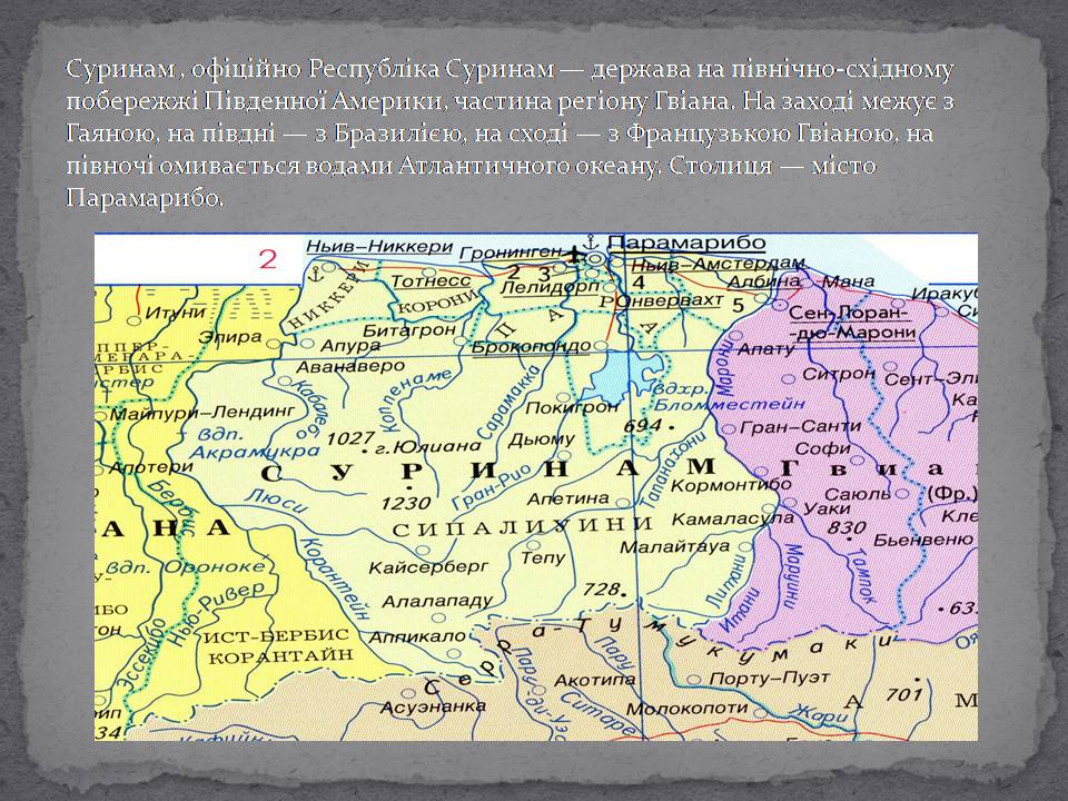 Презентація на тему «Сурінам» - Слайд #4