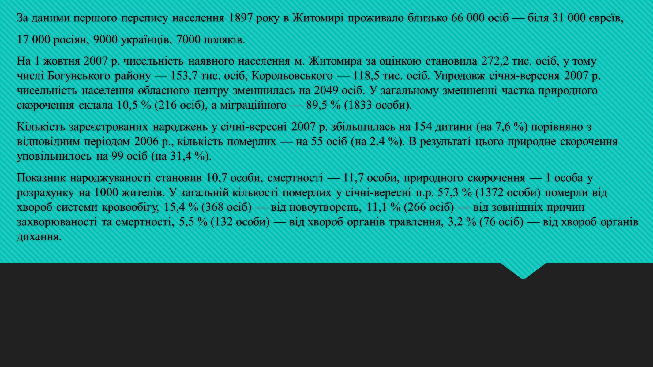 Презентація на тему «Населення м.Житомир» - Слайд #4