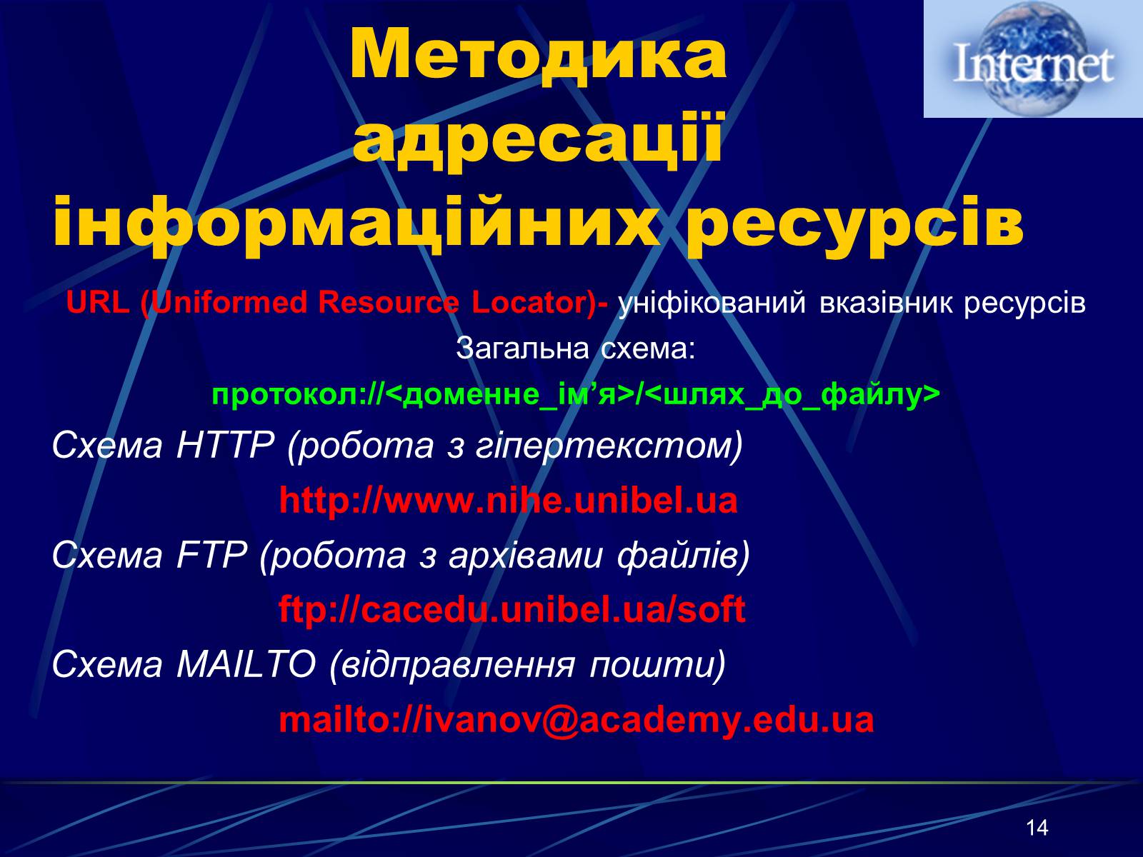 Презентація на тему «Інтернет» (варіант 1) - Слайд #14