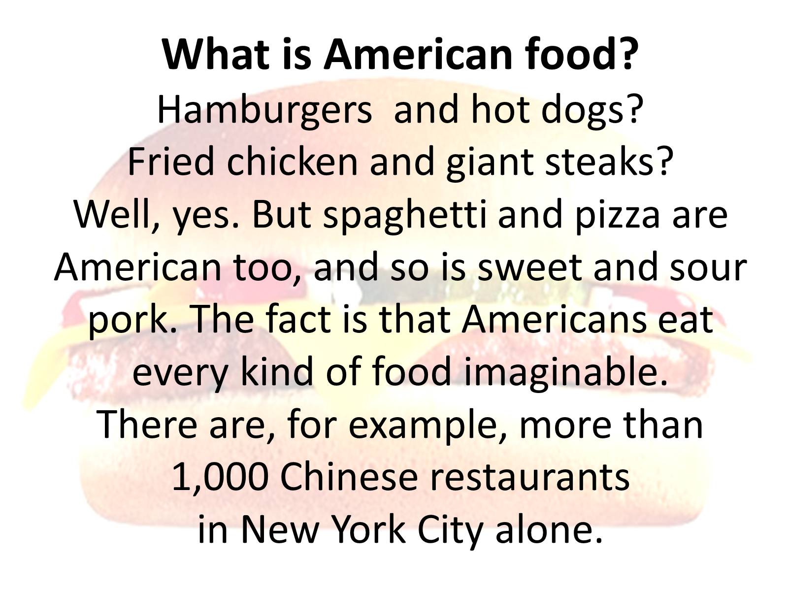 Презентація на тему «American food» (варіант 1) - Слайд #2