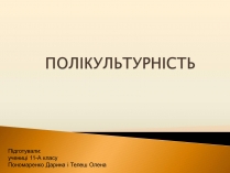 Презентація на тему «Полікультурність» (варіант 3)