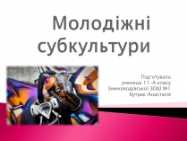 Презентація на тему «Молодіжні субкультури» (варіант 2)