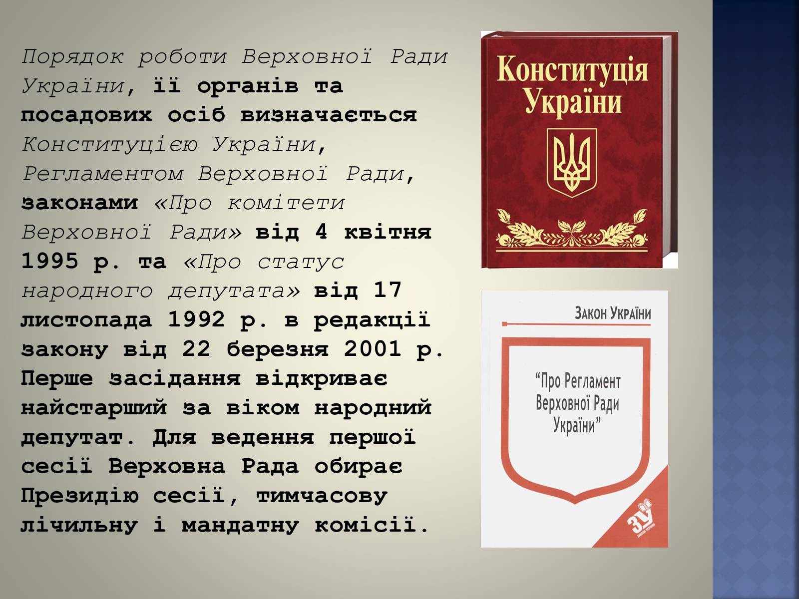 Презентація на тему «Верховна Рада України» (варіант 2) - Слайд #12