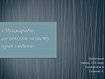 Презентація на тему «Міжнародні механізми захисту прав людини» (варіант 2)