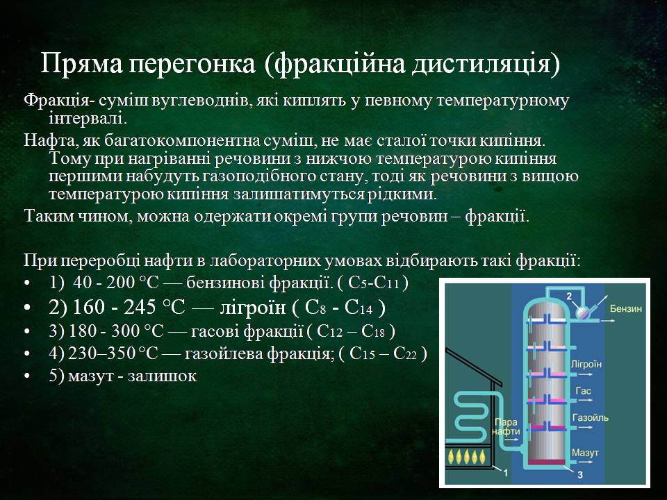 Презентація на тему «Склад, властивості, продукти перегонки нафти» - Слайд #5