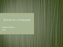 Презентація на тему «Захисні споруди»