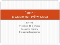 Презентація на тему «Панки» (варіант 3)