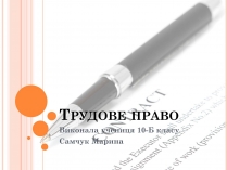 Презентація на тему «Трудове право» (варіант 2)